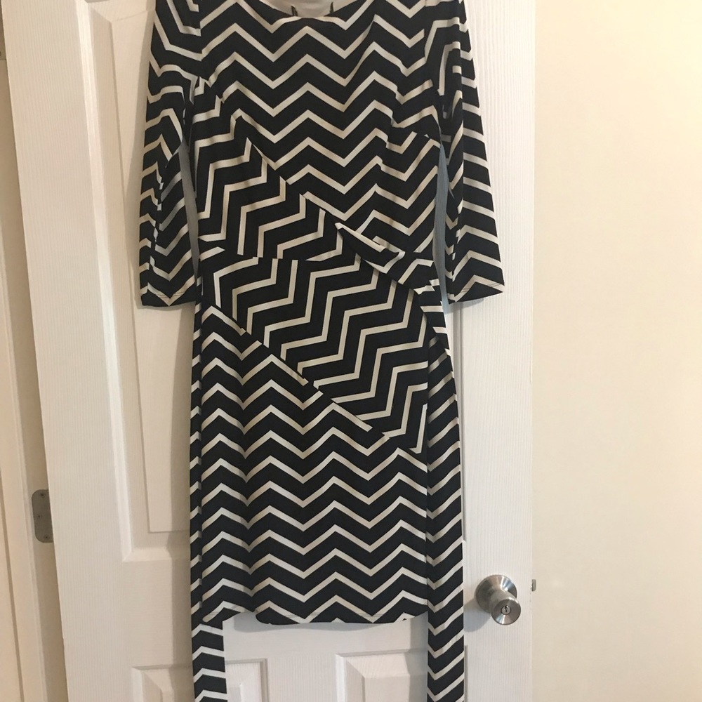 Stripe wrap dress (semi stretch)